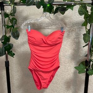 Bleu Rod Beattie One Piece Swimsuit, Pink, Women’s Size 10, Removable strap.